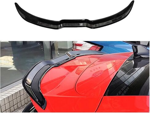 Compatible For Ford Focus MK4 ST-LINE 2019 2020 2021 Car Rear Roof Tail Wing Spoiler Glossy Black Rear Trunk Spoiler Splitter Body Trim Kit(Glossy Black) in Saudi Arabia