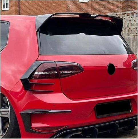 Compatible For VW Golf MK 7 7.5 GTI GTR Oettinger Spoiler 2013-2019 Car Tail Wings Fixed Wind Spoiler Rear Wing Auto Decoration Accessories(Carbon Look) in Saudi Arabia