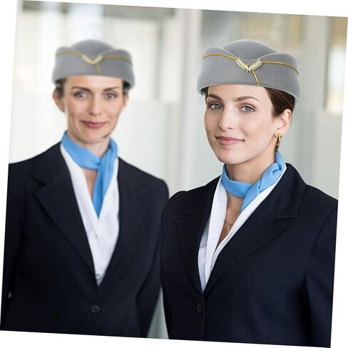 Stewardess Beret Hat Elegant Air Hostess Cap Comfortable and Stylish Flight Attendant Hat for Cosplay Dancing Parties Halloween and Year Celebrations in Kuwait