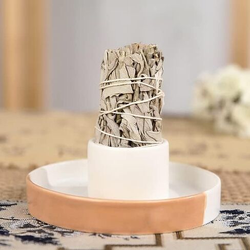 Ceramic Palo Santo Holder, Blue Sage Holder, Palo Santo Sticks Holder, Sage Smudge Holder, Sage Smudge Bowl, Sage Holder for Burning, Ash Catcher for Palo Santo, Incense Holder, Incense Burner in Kuwait