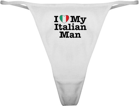 CafePress I Love My Italian Man Classic Thong Underwear, Womens Panties in Saudi Arabia