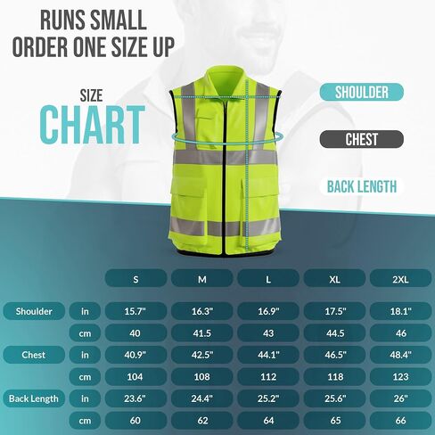Cooling Safety Vest for Men & Women – Hi-Vis Reflective Fan Vest with Battery, Ideal for Construction & Outdoor Work in Saudi Arabia