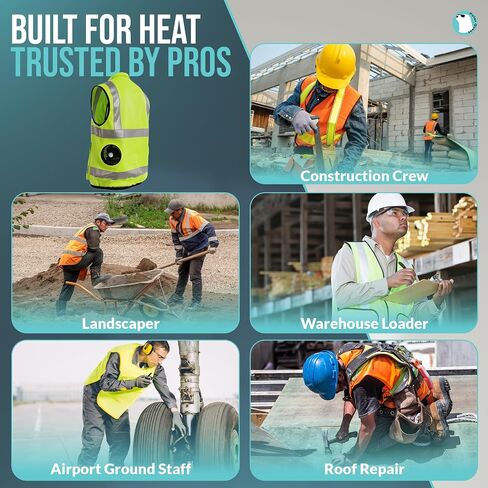 Cooling Safety Vest for Men & Women – Hi-Vis Reflective Fan Vest with Battery, Ideal for Construction & Outdoor Work in Saudi Arabia