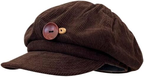 Alafime Corduroy Newsboy Hats for Women Cutecore Y2K Cap Preppy Cabbie Painter Button Hat Beret Cap Fall Accessories in Kuwait