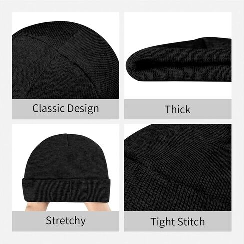 Stretchy Knit Beanie Hat Unisex Warm Knitted Hats Winter Ski Skull Caps Acrylic Knit Stocking Cuffed Cap Watch Caps in Saudi Arabia