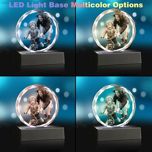 3D Photo Crystal, Customized Photo Gift,3D Picture in Crystal，Personalized Customized Memorial Gift, Birthday, Anniversary,Couples Gifts in Saudi Arabia