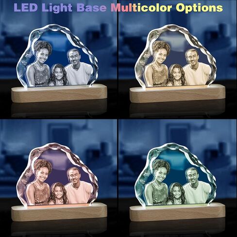 3D Photo Crystal, Customized Photo Gift,3D Picture in Crystal，Personalized Customized Memorial Gift, Birthday, Anniversary,Couples Gifts in Saudi Arabia