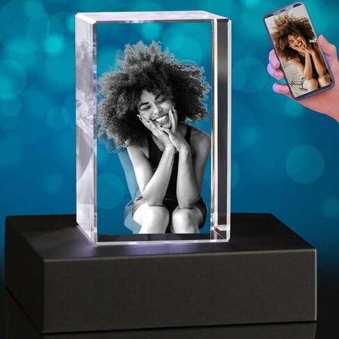 3D Photo Crystal, Customized Photo Gift,3D Picture in Crystal，Personalized Customized Memorial Gift, Birthday, Anniversary,Couples Gifts in Saudi Arabia