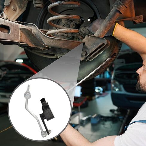 Air Suspension Ride Height Level Sensor No.3W0941285C - Car Front Left Headlight Level Sensor - for Bentley for Continental GT Metal Black - 1 Pc in Kuwait