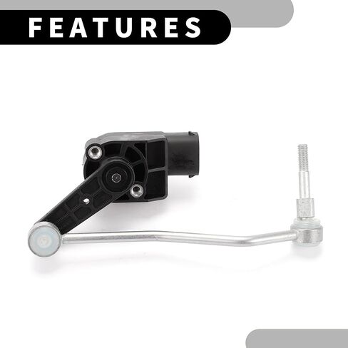 Air Suspension Ride Height Level Sensor No.3W0941285C - Car Front Left Headlight Level Sensor - for Bentley for Continental GT Metal Black - 1 Pc in Kuwait