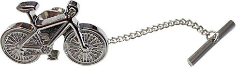Kiola Designs Silver Toned Detailed Bicycle Tie Tack in Kuwait
