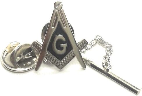MASONIC COMPASS AND SQUARE TIE TACK/LAPEL PIN in Saudi Arabia