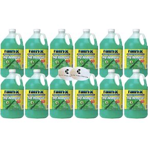 12 حزمة المطر × سائل غسالة الزجاج الأمامي الأخضر مع طارد المطر ومزيل الأخطاء 32* F جميع سائل الطقس 1 غالون لكل ملصقات in Kuwait