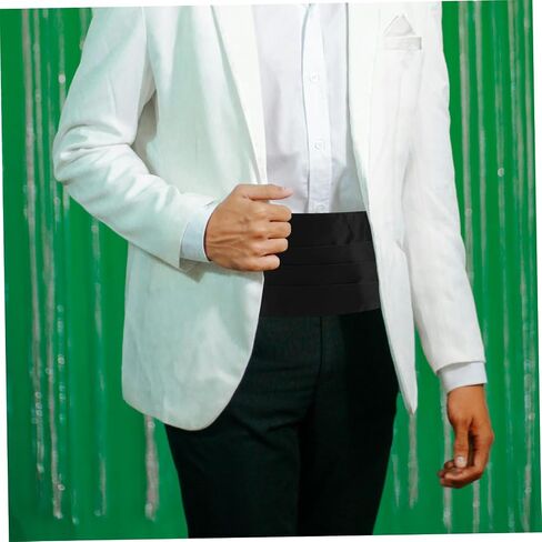 3pcs قابلة للتعديل cummerbund للرجال حزام سهرة أنيقة مع ربطة عنق وجيب مريح الحرف الدائمة للأحداث الرسمية in Saudi Arabia