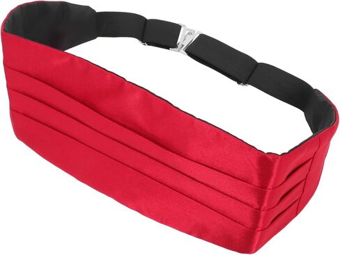 توكسيدو ريدو Cummerbund خصر رسمي قابلة للتعديل لحفلات الزفاف الساتان ساتان ساتين سهرة يعزز الملابس الرسمية مع الأناقة للحفلات والمناسبات الخاصة in Saudi Arabia