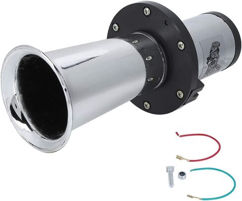12V Vintage Style Car Horn Loud Clear Sound Trumpet Modified Accessory for Car Trucks RVs Chrome Plated ABS Material 110db Sound Output in Saudi Arabia