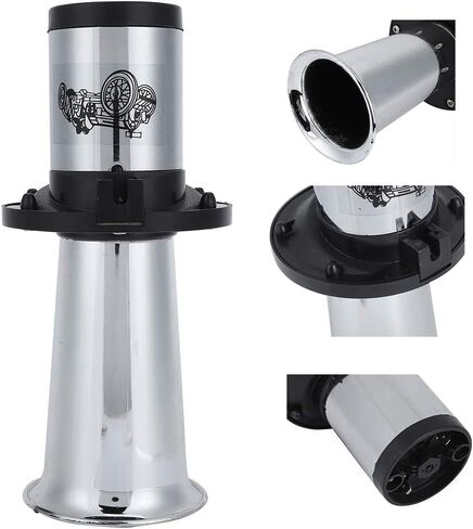 12V Vintage Style Car Horn Loud Clear Sound Trumpet Modified Accessory for Car Trucks RVs Chrome Plated ABS Material 110db Sound Output in Saudi Arabia