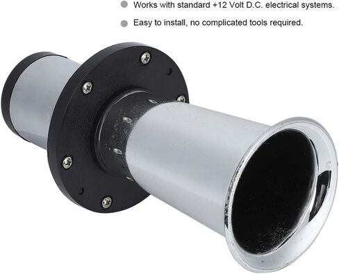 12V Vintage Style Car Horn Loud Clear Sound Trumpet Modified Accessory for Car Trucks RVs Chrome Plated ABS Material 110db Sound Output in Saudi Arabia