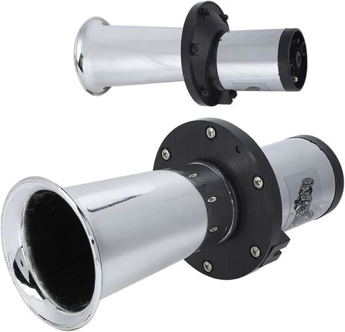12V Vintage Style Car Horn Loud Clear Sound Trumpet Modified Accessory for Car Trucks RVs Chrome Plated ABS Material 110db Sound Output in Saudi Arabia