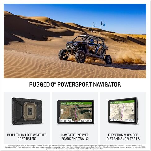 Garmin Tread 2 - SxS Edition, Rugged 8-inch Touchscreen Powersport GPS Navigator for Thrilling Off-Road Rides Navigation Bundle with Cleaning kit and More in Saudi Arabia