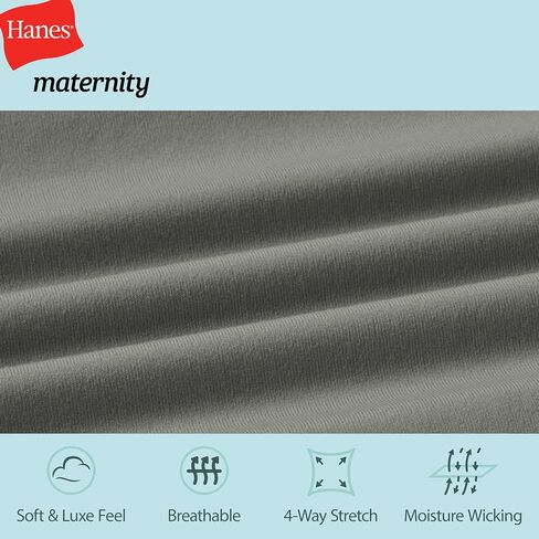 Hanes Women's Maternity 7/8 Leggings, Stretch & Recover Pregnancy Leggings with Foldable Waistband, 25" Inseam in Saudi Arabia