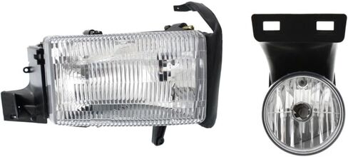2pcs المصباح الأمامي الجانب الأيمن عدسة واضحة مع المصباح الأمامي لمفكرة ل Dodge لـ RAM 1500 Laramie/WS 99-01 و 99-02 لـ RAM 2500/3500 BASE 99-02 CH2593120 55054780AH-PFM in Saudi Arabia