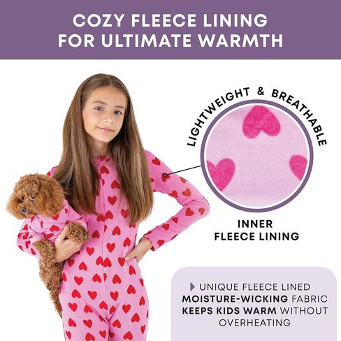 Rocky Kids Onesie Cozy Jumpsuit, Unisex, Fleece Lined, for Boys & Girls, Long Sleeve Thermals (Stay-Soft) in Saudi Arabia