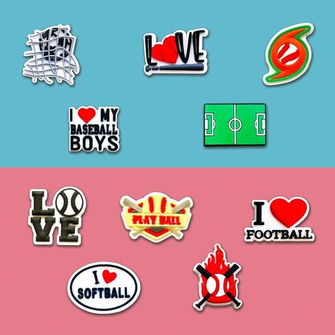 Sports Ball Gamed Shoe Charms Fit for Croc Clog Sandals Decoration, Badminton Arabic Shoe Charms for Party Favor in Kuwait