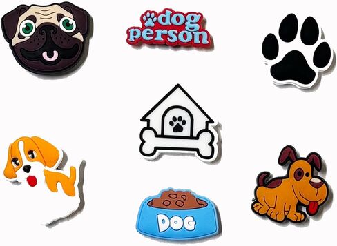 CH4X4 7 Pieces DOGS Unisex-Adult Shoe Charms for Clog Sandals and Bracelets - Shoes Decoration for Kids, Boys, Girls, Men and Women in Kuwait