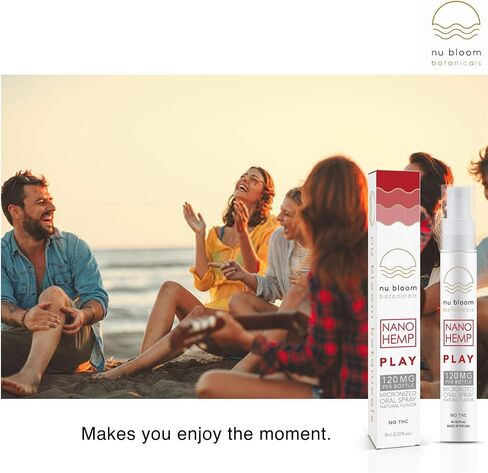 Nu Bloom Play Spray - Boost Energy مع Cordyceps و Muira Puama ، Nano Hemp ، صيغة مائية - تمثيل سريع ، 120 ملغ ، 8 مل (30 جربًا) ، مصنوعة في الولايات المتحدة الأمريكية in Saudi Arabia