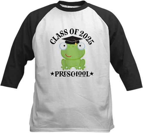 Cafepress Class of 2025 Preschool Grad Kids Baseball T Shirt Kids Cotton Baseball Jersey ، 3/4 Raglan Sleeve Shirt in Kuwait