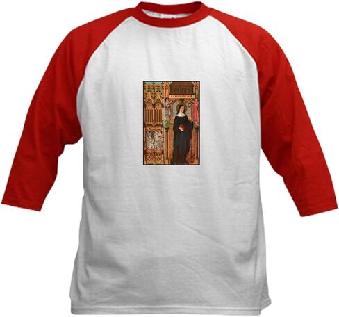Cafepress St. Scholastica Kids Baseball Jersey Kids Cotton Baseball Jersey ، 3/4 Raglan Sleeve Shirt in Kuwait