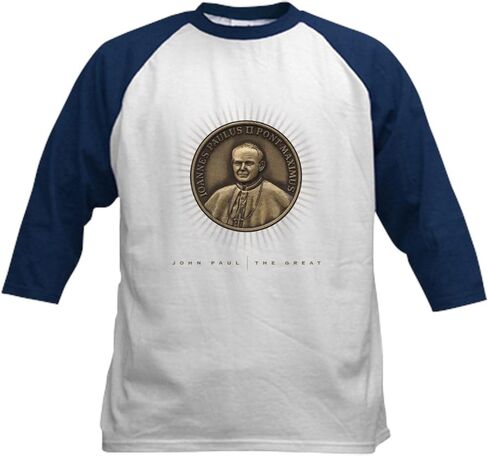 Cafepress John Paul The Great Kids Baseball Jersey Kids Cotton Baseball Jersey ، 3/4 Raglan Sleeve Shirt in Kuwait