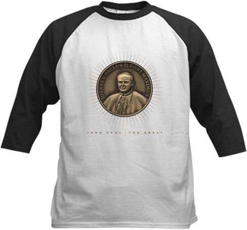 Cafepress John Paul The Great Kids Baseball Jersey Kids Cotton Baseball Jersey ، 3/4 Raglan Sleeve Shirt in Kuwait