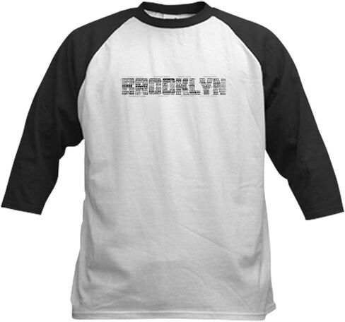 Cafepress Brooklyn NYC الفنية البيسبول جيرسي جيرسي القطن القطن ، 3/4 قميص الأكمام راجلان in Kuwait