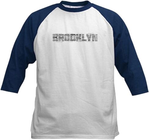 Cafepress Brooklyn NYC الفنية البيسبول جيرسي جيرسي القطن القطن ، 3/4 قميص الأكمام راجلان in Kuwait