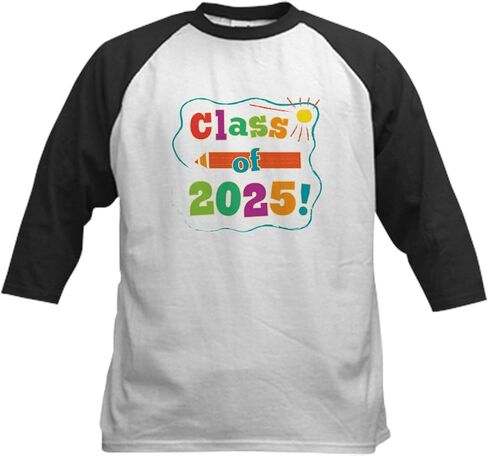 Cafepress Class of 2025 Grad quote baseball t Shirt Kids Cotton Baseball Jersey ، 3/4 Raglan Sleeve Shirt in Kuwait