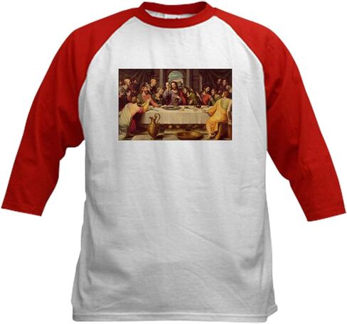Cafepress 42 لعبة البيسبول جيرسي كيدز بيسبول جيرسي ، 3/4 قميص راجلان. in Kuwait