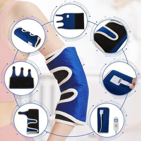 Cordless Elbow Heating Pad for Tennis Elbow Relief,Vibration Massage Heated Elbow Brace for Cubital Tunnel,Rechargeable Heating Pad for Elbow for Tendonitis,USB Elbow Massager for Pain Relief in Saudi Arabia