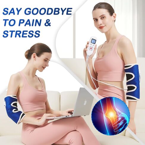 Cordless Elbow Heating Pad for Tennis Elbow Relief,Vibration Massage Heated Elbow Brace for Cubital Tunnel,Rechargeable Heating Pad for Elbow for Tendonitis,USB Elbow Massager for Pain Relief in Saudi Arabia