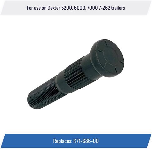 Press-In Wheel Studs 1/2 "-20 × 2.70" استبدال Dexter 5200 ، 6000 7000 ، LB 7-262 Trailer (6 Pack) in Kuwait