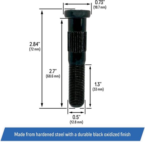 Press-In Wheel Studs 1/2 "-20 × 2.70" استبدال Dexter 5200 ، 6000 7000 ، LB 7-262 Trailer (6 Pack) in Kuwait