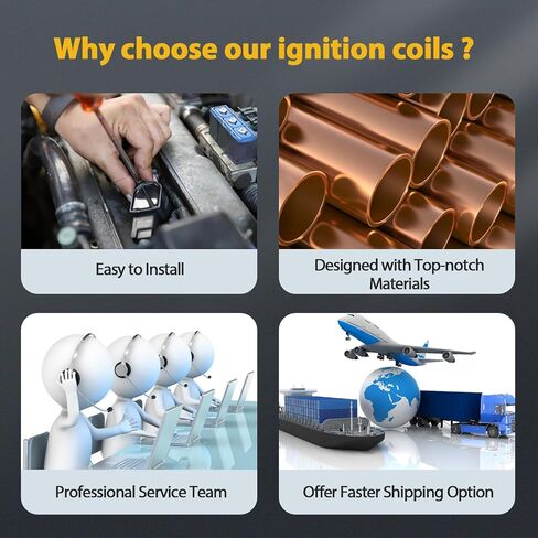 OCPTY Set of 1 Ignition Coil Compatible with OE: UF-550 C1670 Fit for Infiniti for Nissan 2007-2017 in Kuwait