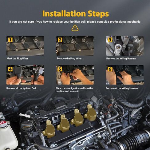 OCPTY Set of 1 Ignition Coil Compatible with OE: UF-550 C1670 Fit for Infiniti for Nissan 2007-2017 in Kuwait