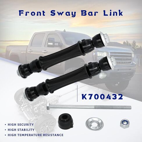 روابط بار Sway ، K700432 K700538 Front Stabilizer End Link Attensing Kit Presponsion for Chevrolet Silverado 1500 Avalanche Suburban Tahoe Cadillac Escalade GMC Sierra 1500 Yukon in Kuwait