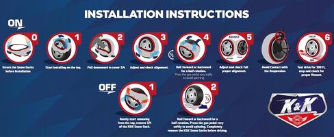 k & k Auto Accostories Snow Swicks for Tyres - Pro Series for Ultimate Grip Content for Tyre Snow Chain - جهاز جر الثلج لسيارات الركاب سيارات سيارات الدفع الرباعي في حالات الطوارئ الشتوية (كبيرة) in Saudi Arabia