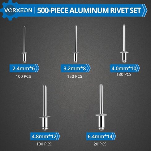 مجموعة مسدس برشام هوائي 3/32 بوصة، 1/8 بوصة، 5/32 بوصة، 3/16 بوصة، 1/4 بوصة ضغط سحب برشام الهواء 3916 رطل 1780 كجم، أداة تعمل بالهواء المضغوط NPT 1/4 بوصة لصناعات السيارات والبناء، تصنيع in Kuwait