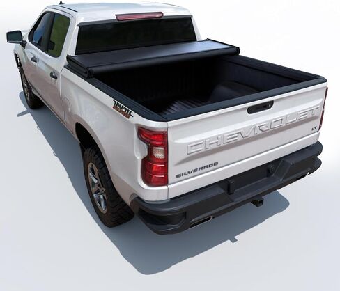 Hard Folding Truck Bed Tonneau Cover |THTF029|Fits 2019-2025 Chevy Silverado/GMC Sierra 5'8" Bed (69.6") in Saudi Arabia