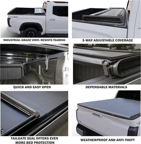 Hard Folding Truck Bed Tonneau Cover |THTF029|Fits 2019-2025 Chevy Silverado/GMC Sierra 5'8" Bed (69.6") in Saudi Arabia
