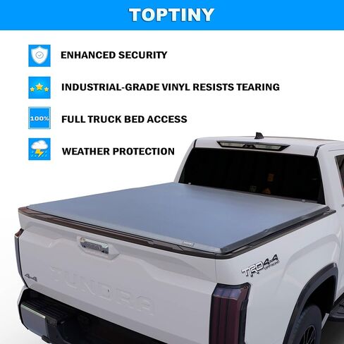 Hard Folding Truck Bed Tonneau Cover |THTF029|Fits 2019-2025 Chevy Silverado/GMC Sierra 5'8" Bed (69.6") in Saudi Arabia